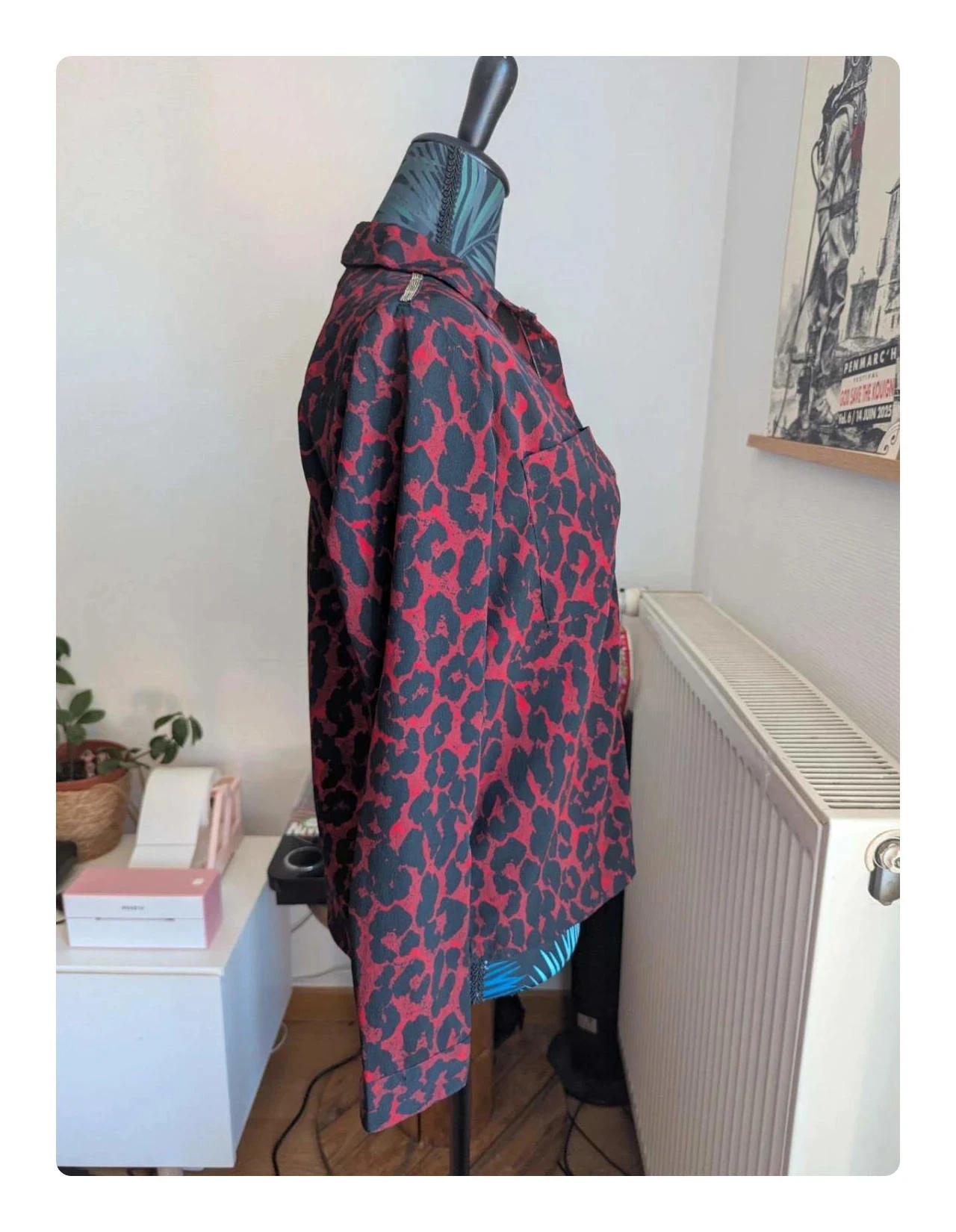 Camisa Kaporal leopardo rojo negro talla Xs – photo 3